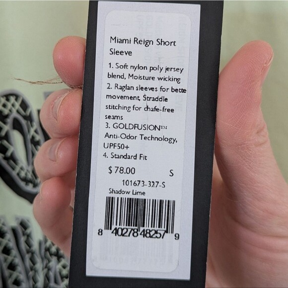 NWT Rhone Reign Men's Light Green Yellow Hola Miami Graphic T-Shirt S Small - Picture 3 of 7